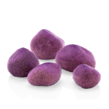 Галька покрытая мхом, фиолетовая , Pebbles purple NEW